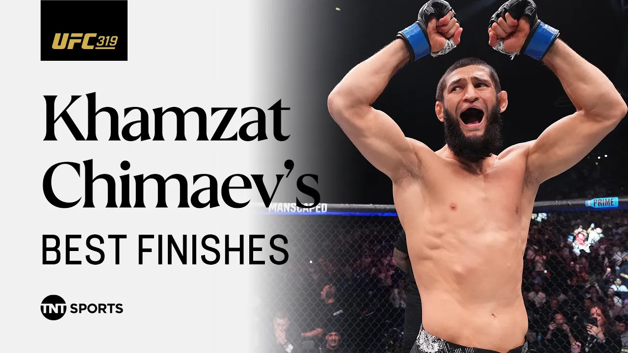 "HE IS A WRECKING BALL!" đ„ Khamzat Chimaevâs BEST finishes #UFC319 background