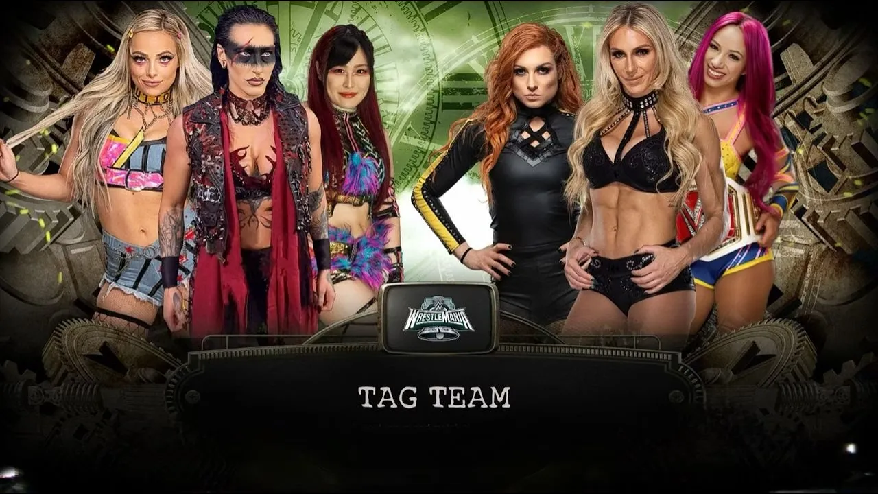 WWE2K24 - Liv Morgan Rhea Ripley Iyo Sky vs Charlotte Flair Becky Lynch Banks