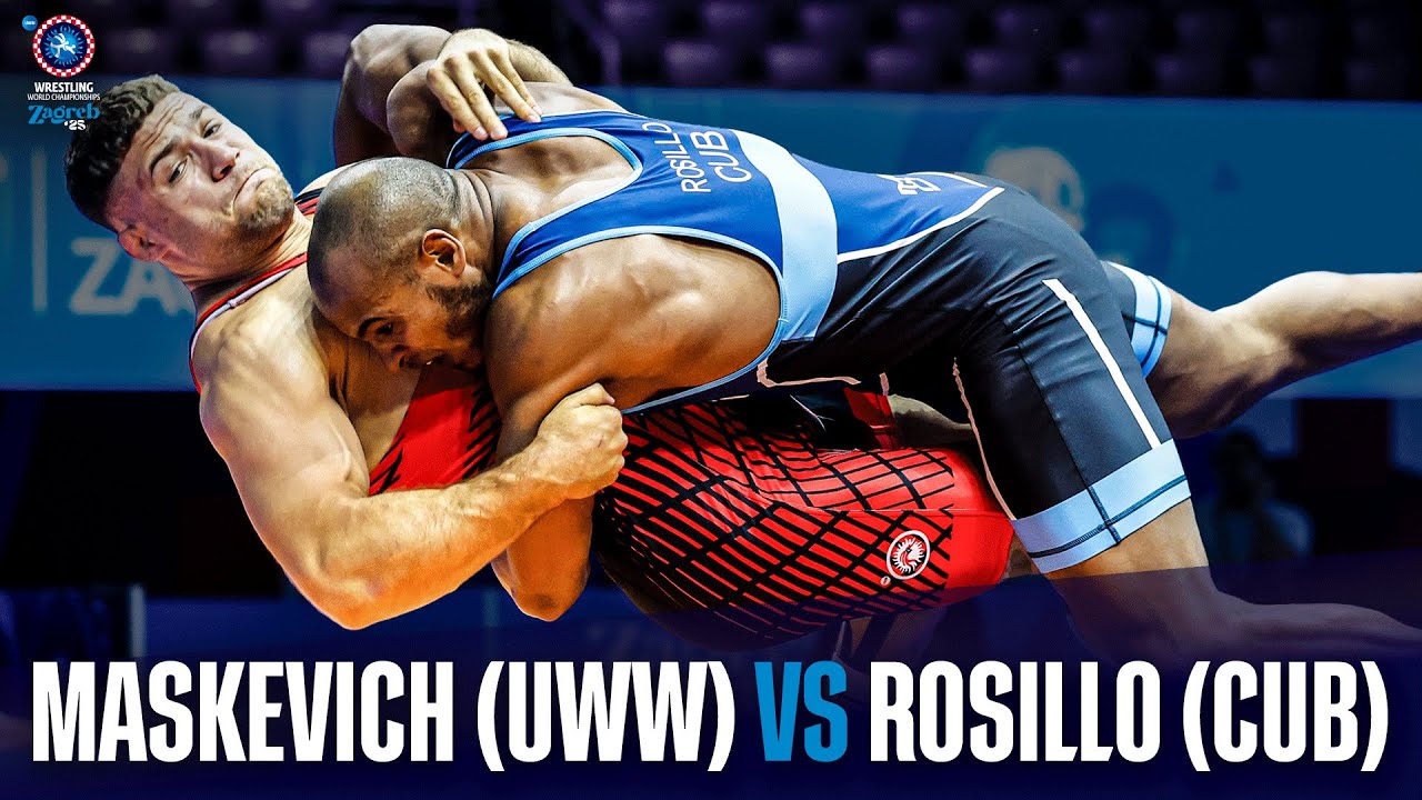 Kiryl MASKEVICH (UWW) vs. Gabriel ROSILLO (CUB) | WORLD CHAMPIONSHIPS 2025 | Quarter Final | GR 97Kg background