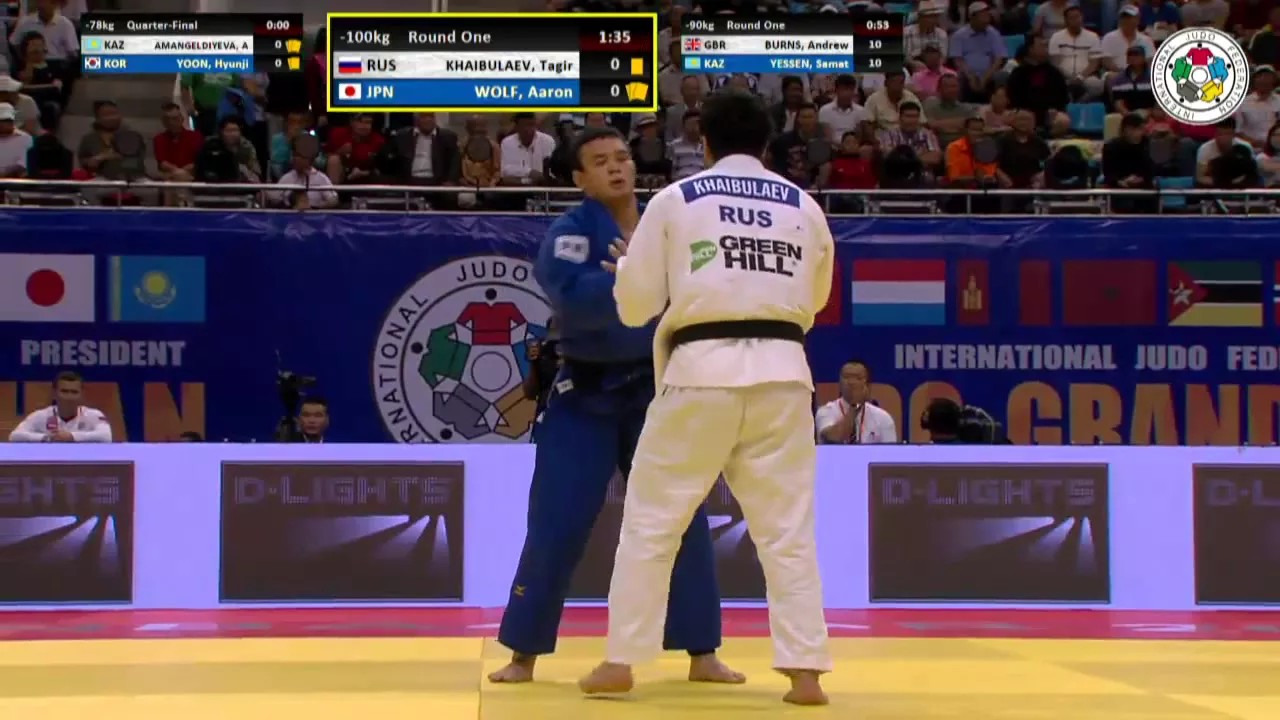 Aaron Wolf vs Tagir Khaibulaev Grand-Prix Ulaanbaatar 2015 background
