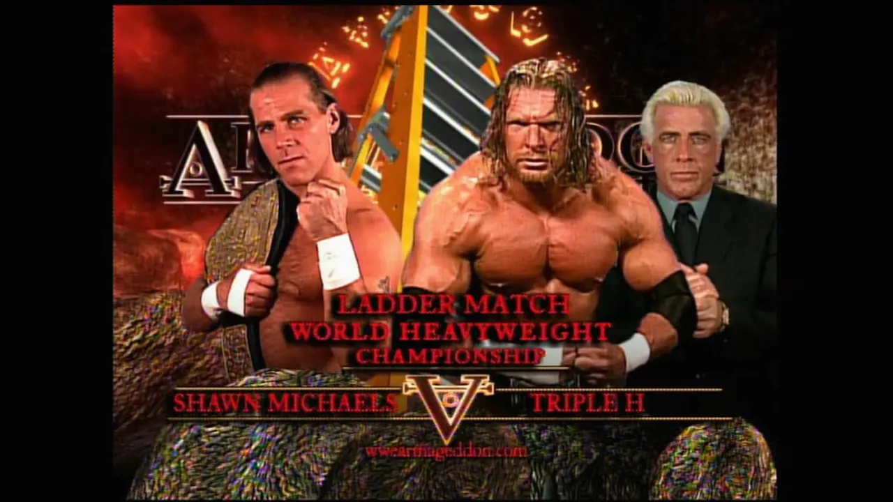 Story of Shawn Michaels vs. Triple H | Armageddon 2002 background