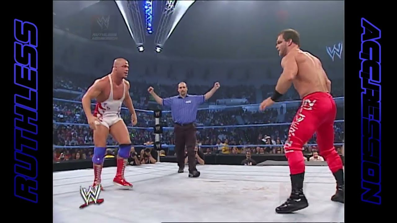 Kurt Angle vs. Chris Benoit vs. Rey Mysterio | SmackDown! (2002) 1 backdrop