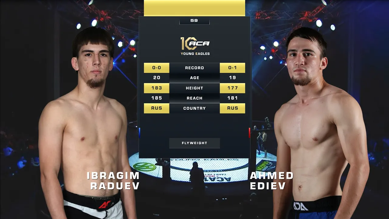 Ибрагим Радуев vs. Ахмед Эдиев | Ibragim Raduev vs. Akhmed Ediev | ACA YE 59 backdrop