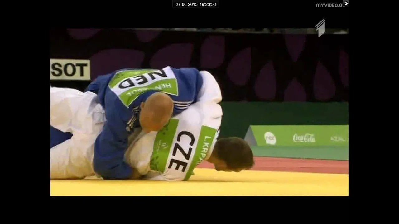 Henk Grol vs Lukas Krpalek European games Baku 2015 background