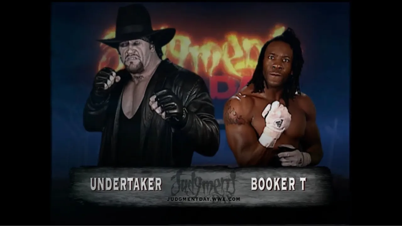 Story of The Undertaker vs. Booker T | Judgement Day 2004 background