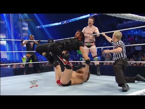 Daniel Bryan, Rey Mysterio & Sheamus vs. The Shield (Dean Ambrose, Roman Reigns & Seth Rollins backdrop