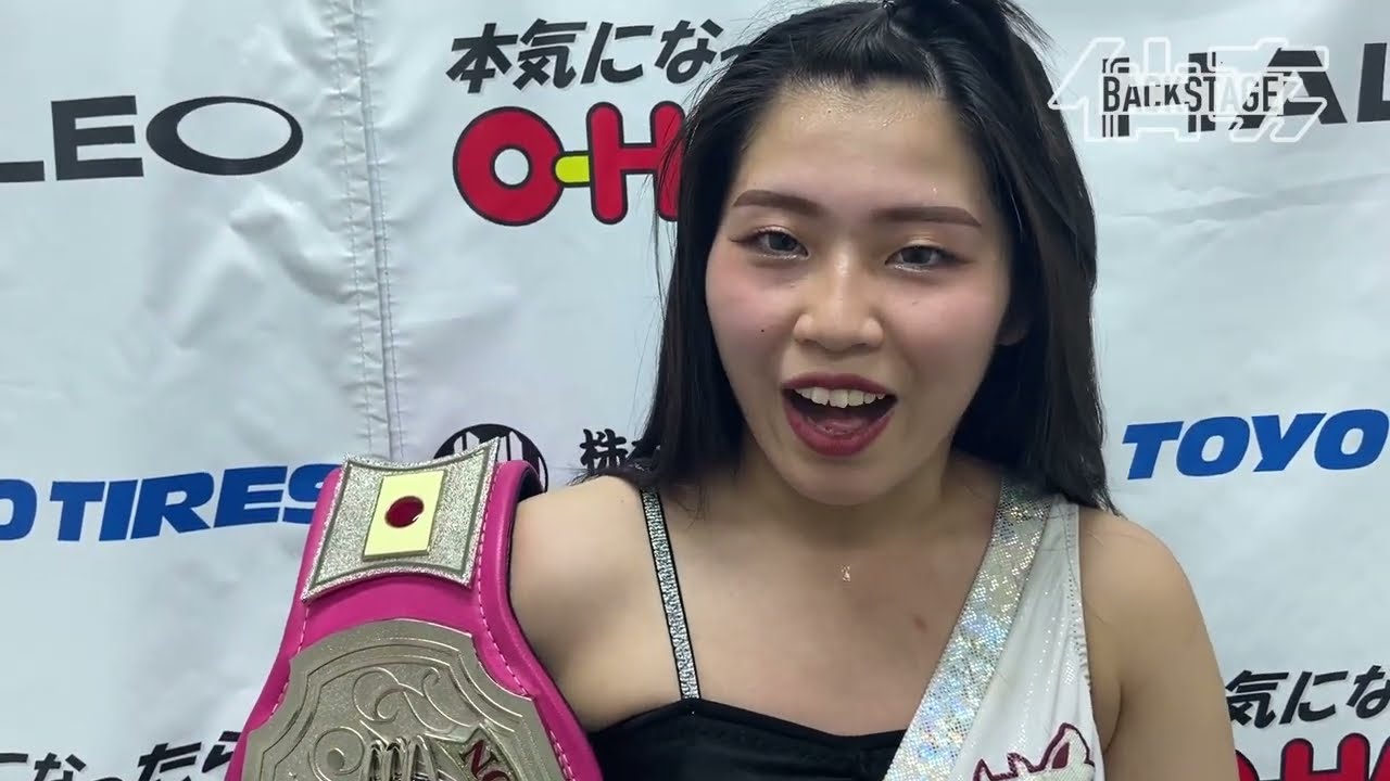 【BACKSTAGE】貫禄勝利もジュニア王座はフォーが苦手…稲葉ともか、7月10日に岡を迎撃宣言- 2022.6.19 仙台大会 background
