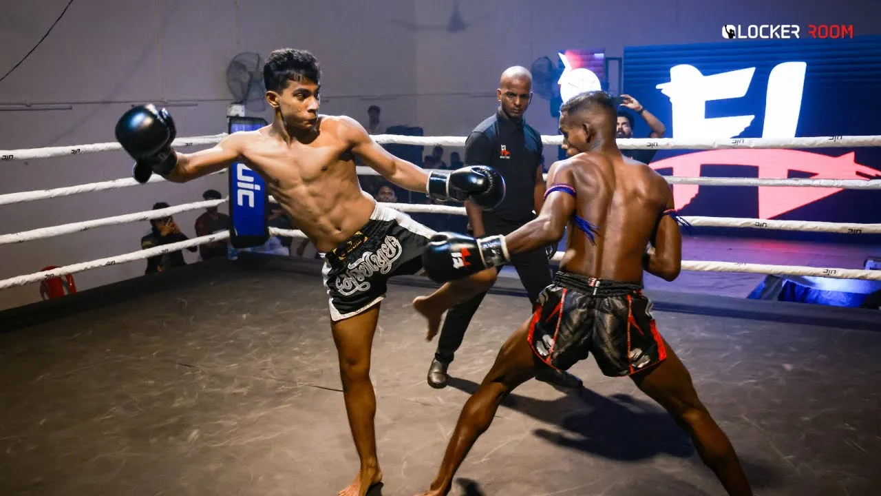 Sreejith vs Aiman | Full Fight Video | FL Muay Thai Fight Series 8 | Kerala | India backdrop