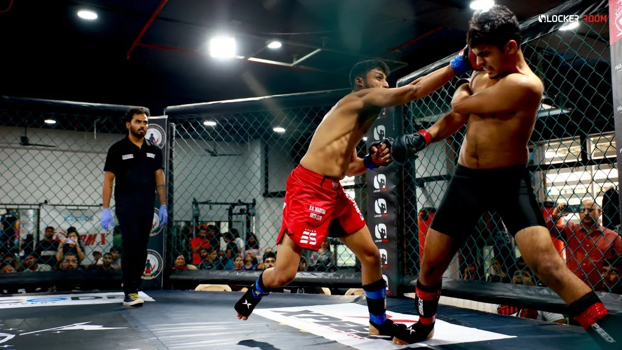 Ashish Gole vs. Rutik Khose | Amateur MMA Fight | Warrior's Dream Series 5 | GAMMA India background