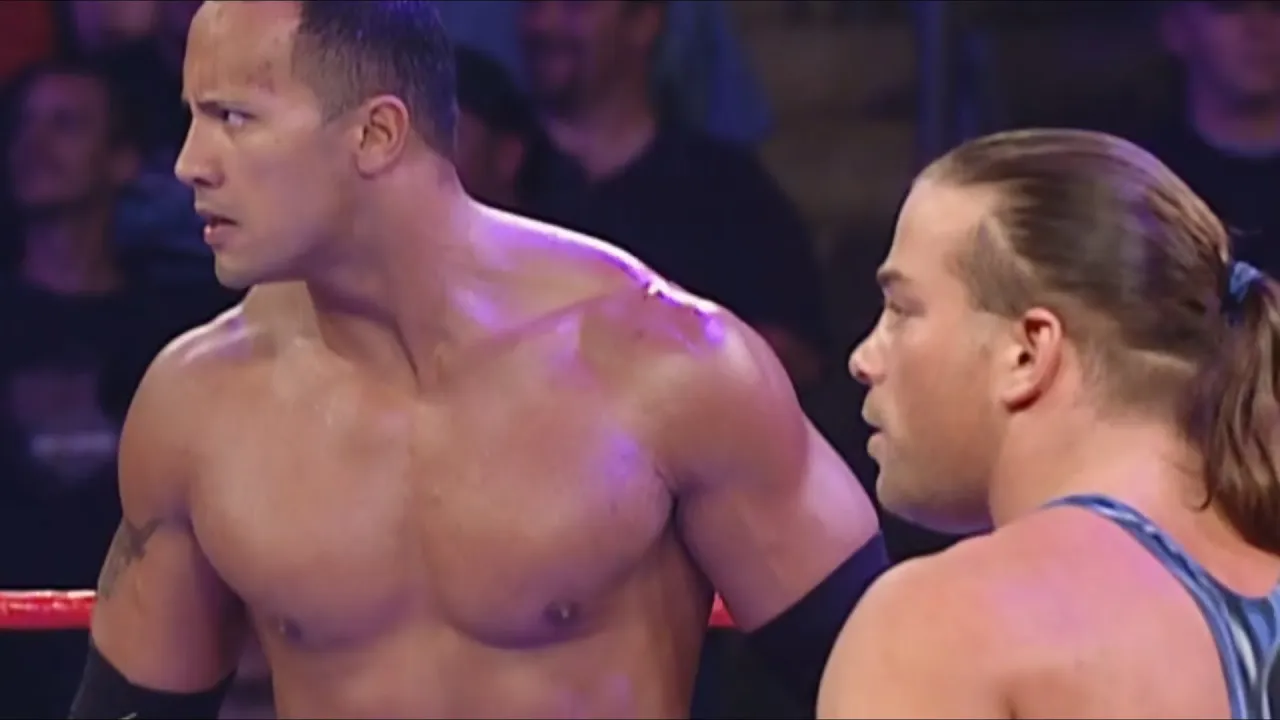 The Rock vs Rob Van Dam w/Stephanie Mcmahon Part 1 background
