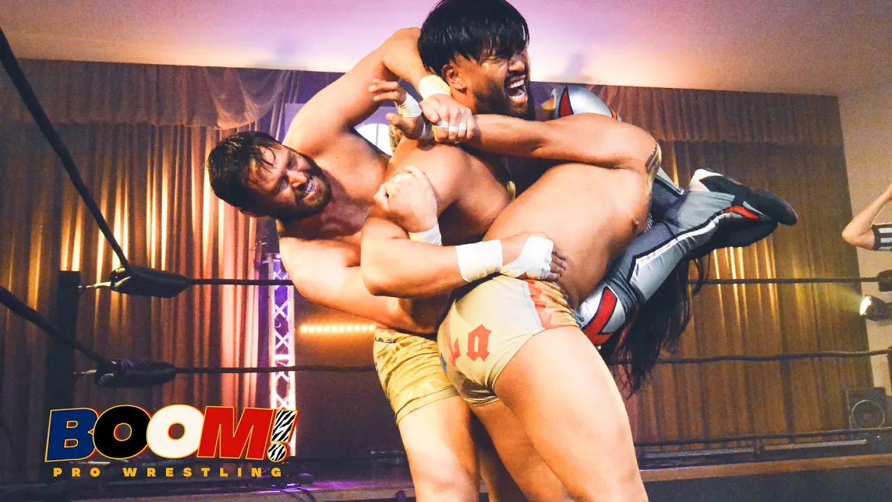Illa Tribe vs Shaolin Funk & Artemis Spencer 💥 BOOM! Pro Wrestling background