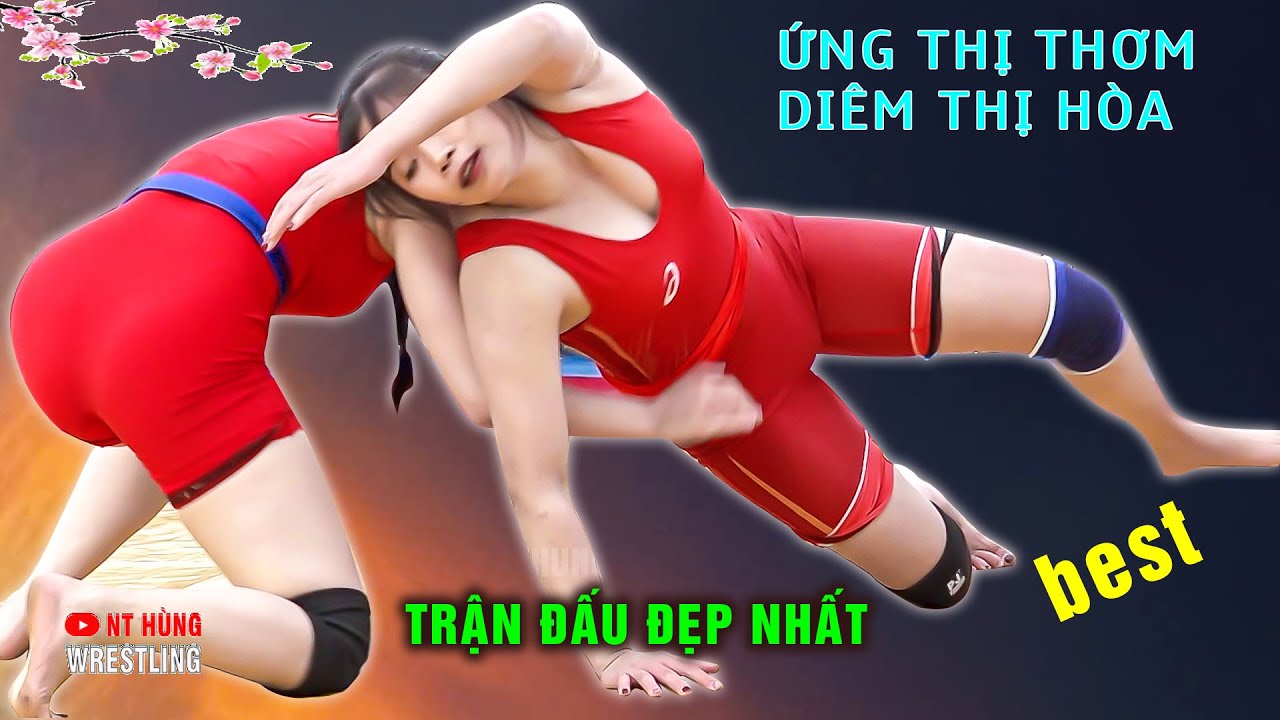 Vật Nữ 2025 - TÂM ĐIỂM - Trận đấu đẹp nhất Diêm Thị Hòa - Ứng Thị Thơm. women wrestling background