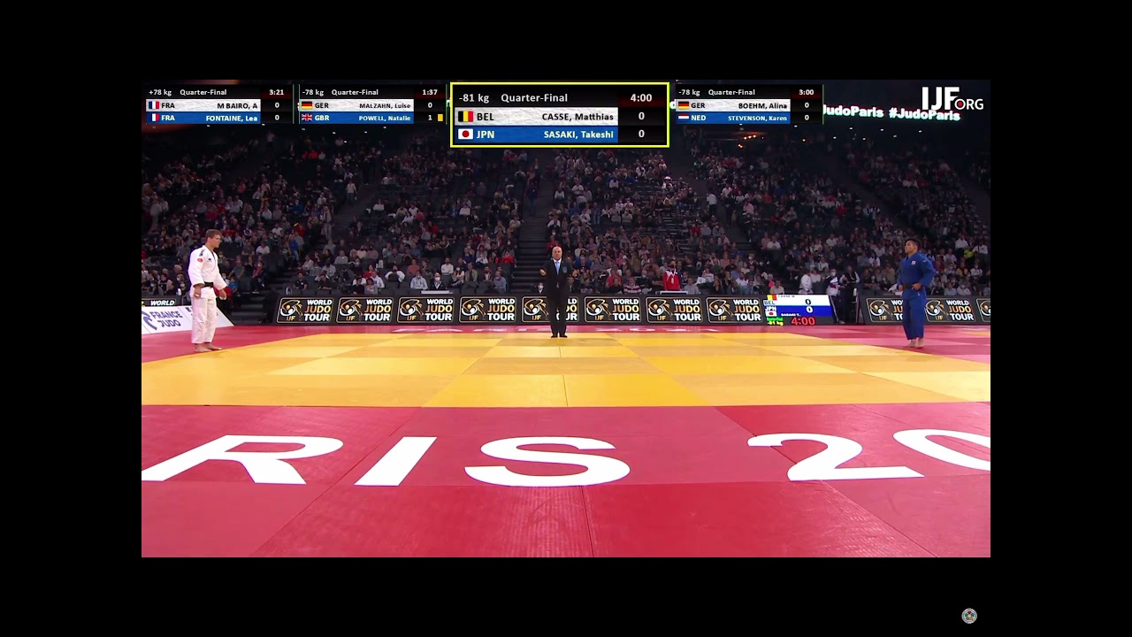 SASAKI vs CASSE - WHO HAS THE BETTER NEWAZA?! Paris Grand Slam 2021 Judo - 佐々木 寝技 一本勝ち! background