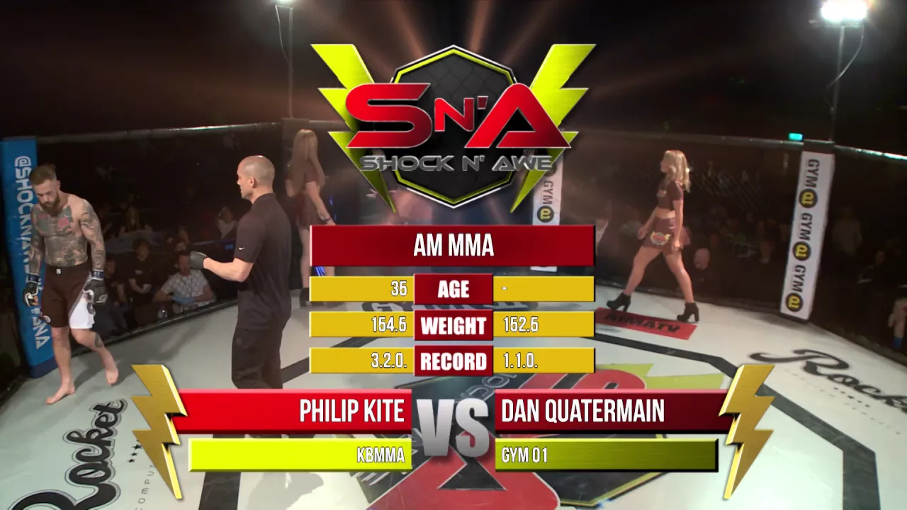 Shock N Awe 22 Amateur Lightweight MMA Philip Kite Vs Dan Quatermain background