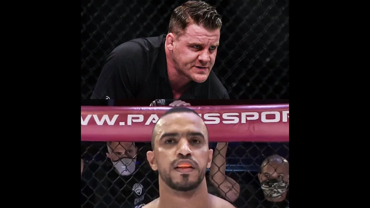 UFC Referee Marc Goddard attacked by fighter background