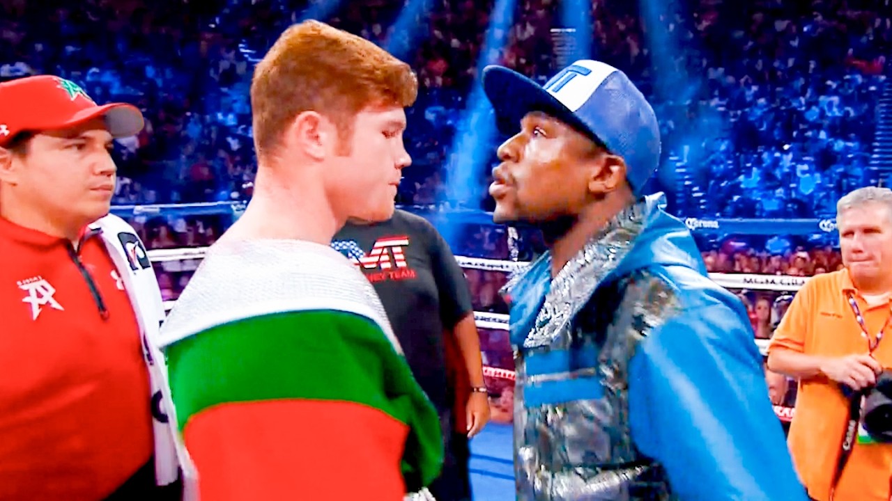 Floyd Mayweather (USA) vs Canelo Alvarez (Mexico) | Boxing Fight Highlights HD background
