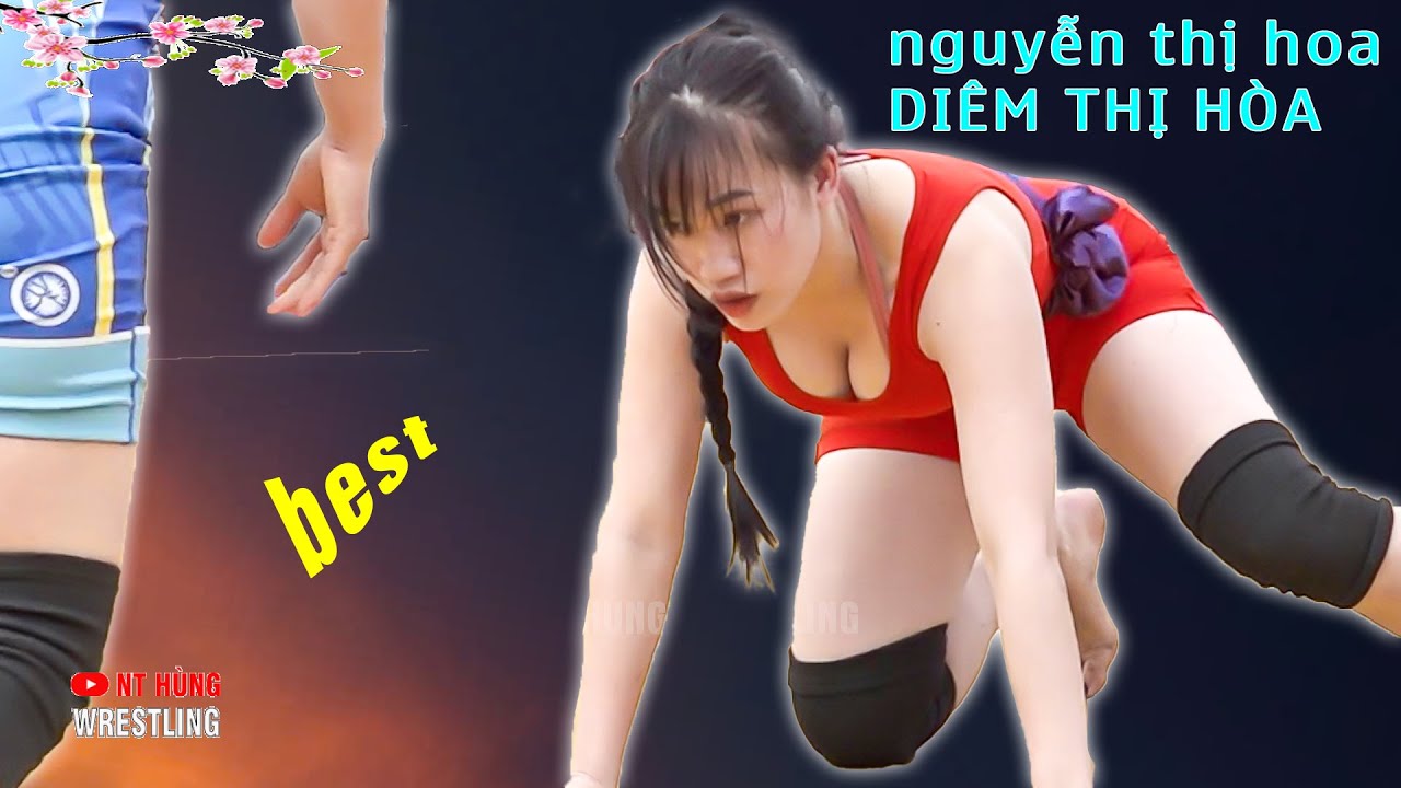 Vật Nữ 2025 - TÂM ĐIỂM - những trận đấu đẹp nhất Diêm Thị Hòa - Nguyễn Thị Hoa. women wrestling background