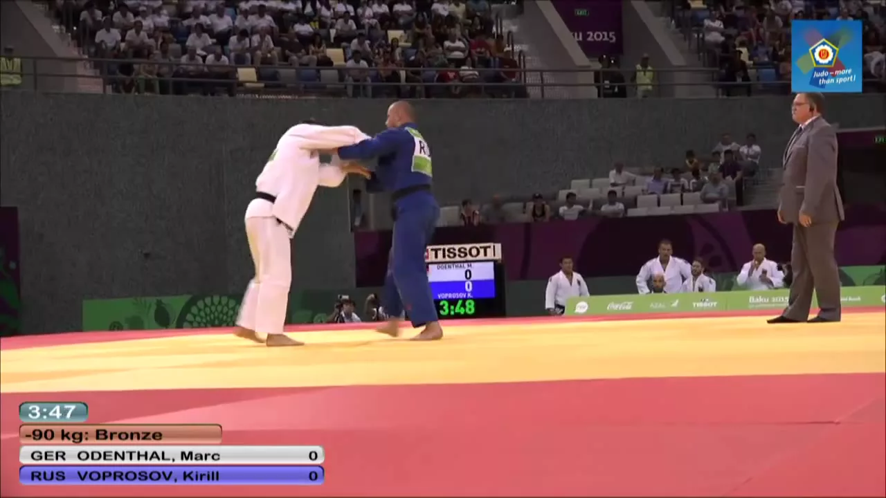 Kirill Voprosov vs Marc Odenthal European judo teams championships - Baku 2015