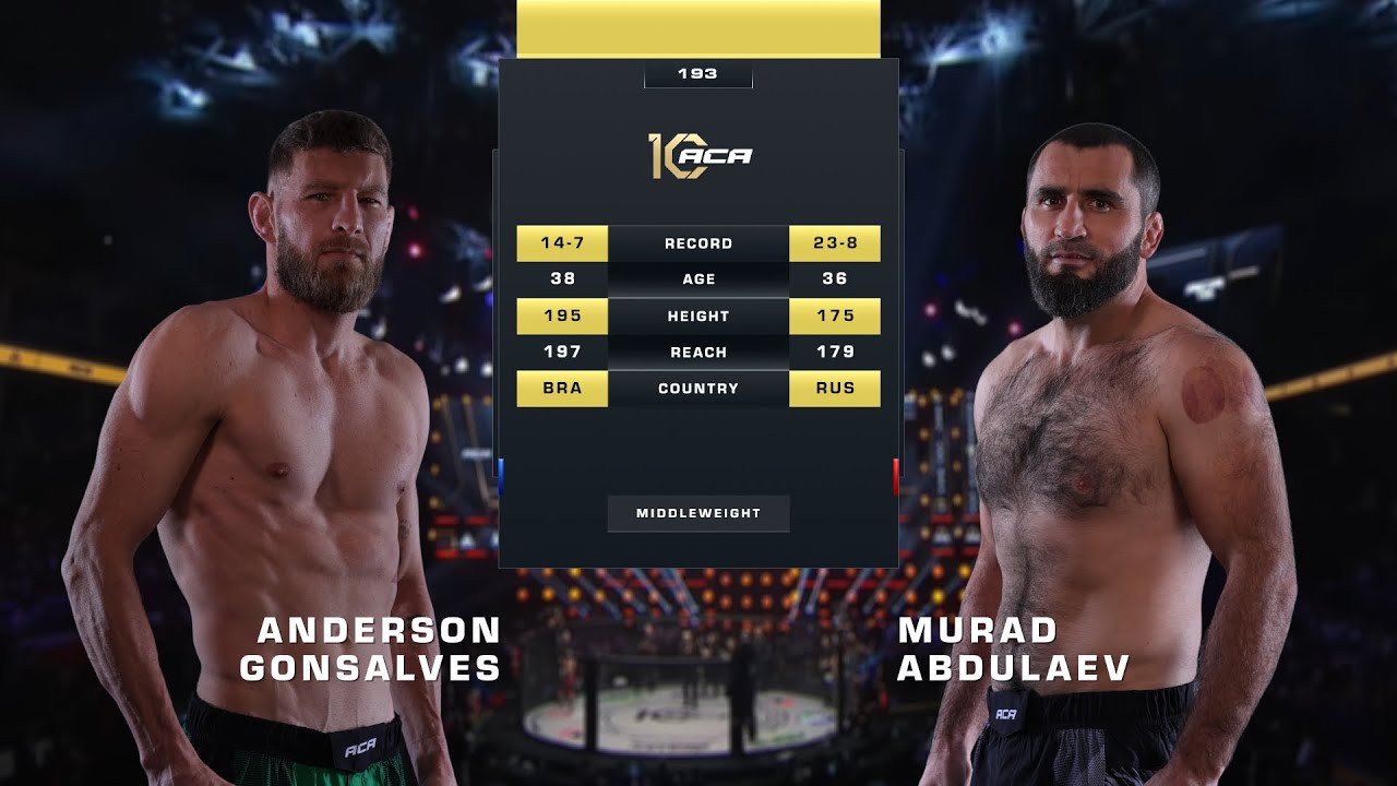 Андерсон Гонсальвес vs. Мурад Абдулаев | Anderson Goncalves vs. Murad Abdulaev | ACA 193