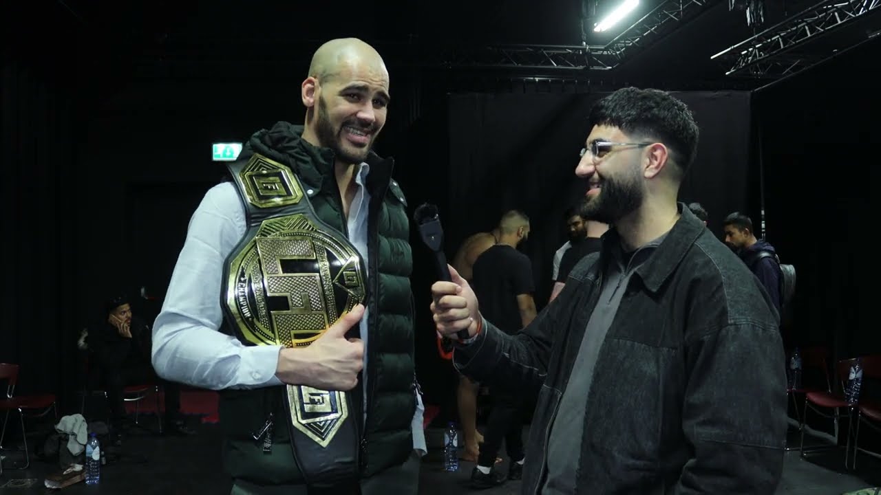 LFL 11: Post-fight scene with Yousri Belgaroui background