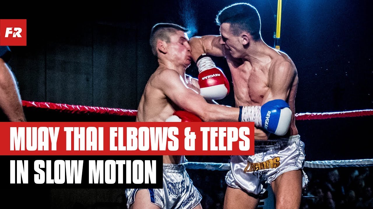 Brutal Muay Thai Elbows and Teeps End in Huge Knockout | Muay Thai in Slow Motion background