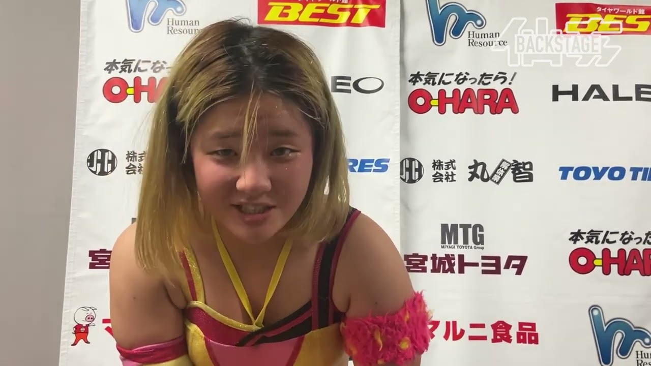 【SENJO-BACKSTAGE】岡優里佳、気迫の勝利!稲葉ともかのジュニアタイトルに挑戦!- 2022.6.16 新木場大会 background
