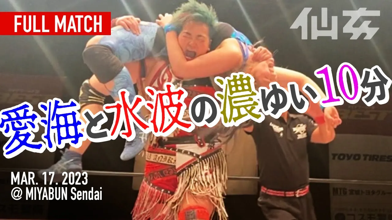 【女子プロレス】愛海vs水波綾〜2023.3.17宮城野区文化センター〜 background