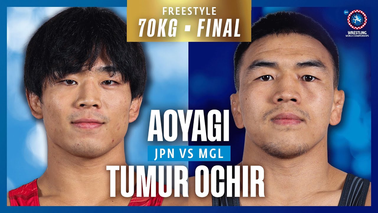 Yoshinosuke AOYAGI (JPN) vs. Tulga TUMUR OCHIR (MGL) | WORLD CHAMPIONSHIPS 2025 | 70kg Gold Medal background