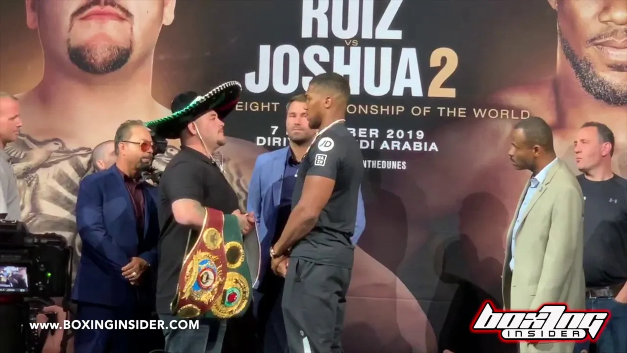 ANDY RUIZ & ANTHONY JOSHUA FACE-OFF IN NEW YORK CITY BEFORE THE REMATCH