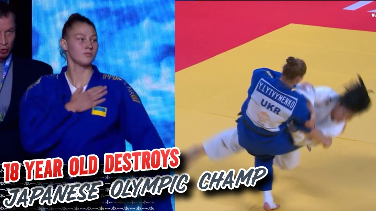 18 year old Ukranian Judoka Throws Olympic World Champion Hamada Shiori for Bronze! HD 1080p
