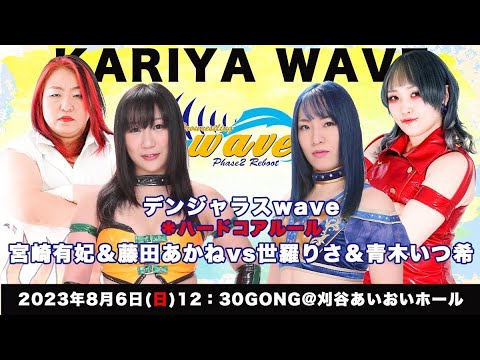 宮崎有妃&藤田あかね vs 世羅りさ&青木いつ希 background