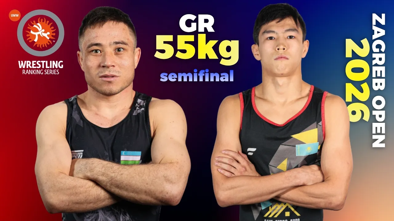 Ikhtiyor BOTIROV (UZB) vs. Arsen ZHUMA (KAZ). 2026 Zagreb Open. Semi Final. GR 55Kg