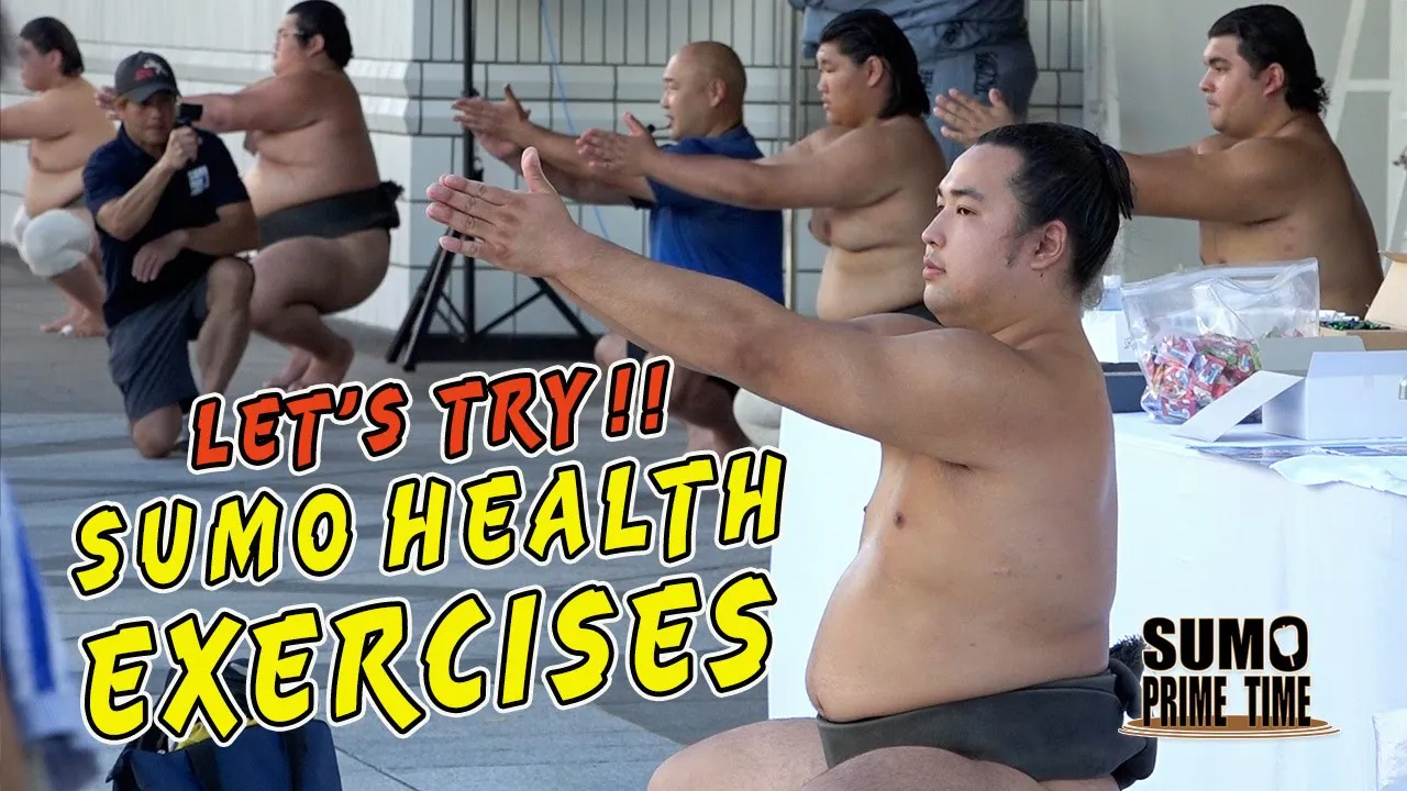 SUMMER WORKOUT WITH SUMO WRESTLERS!! background