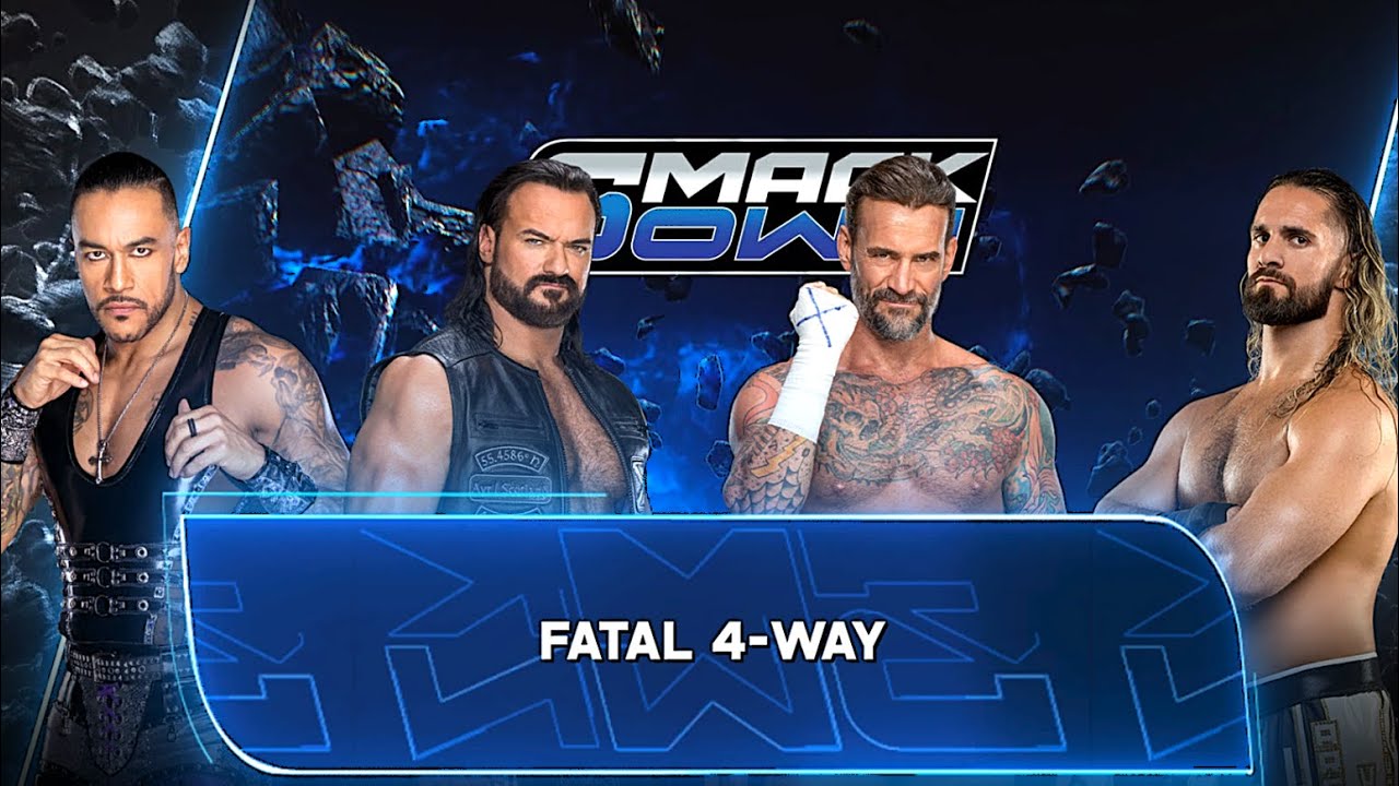 Drew Mcintyre vs CM Punk vs Seth Rollins vs Damian Priest Full Match - WWE 2k25 SmackDown #wwe #2k backdrop