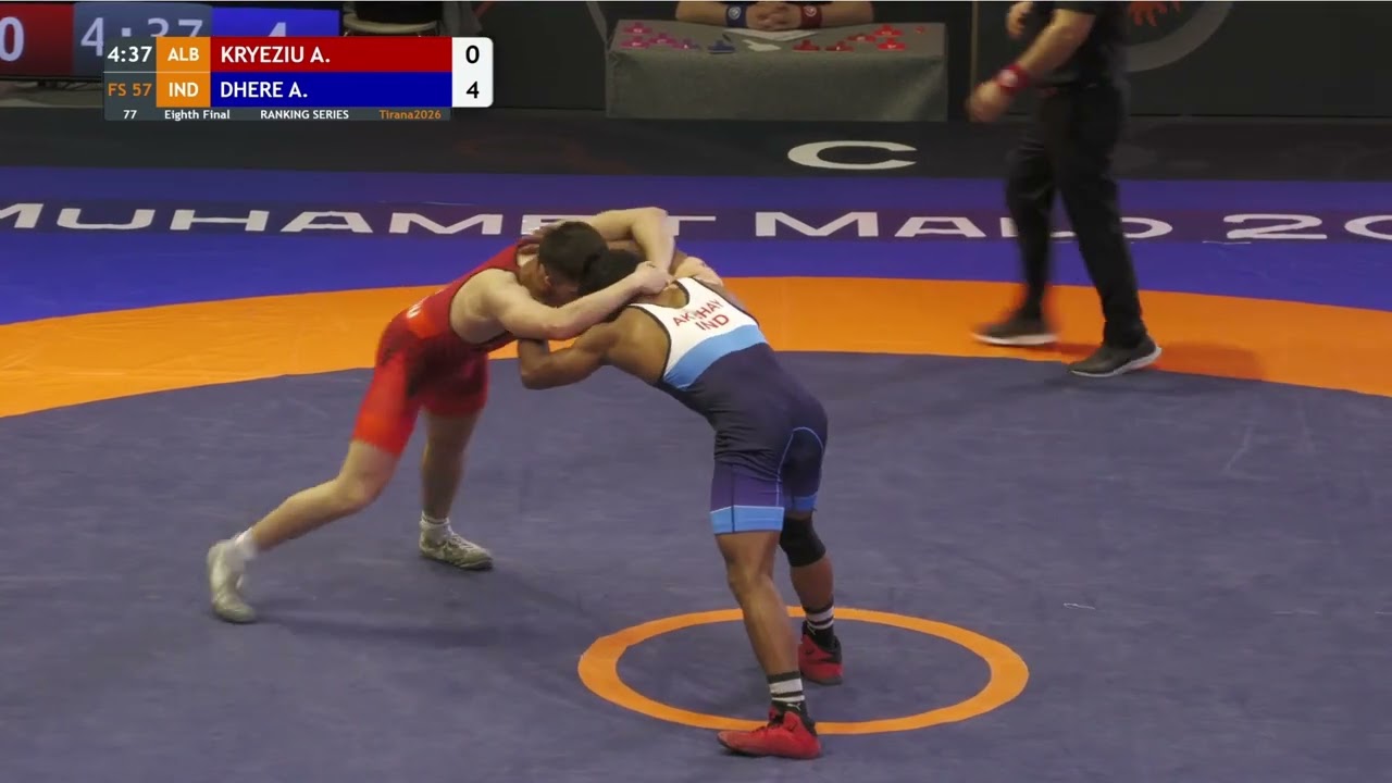 Ajndi KRYEZIU (ALB) vs. Akshay Tanaji DHERE (IND). RANKING SERIES 2026 | Eighth Final | FS 57Kg