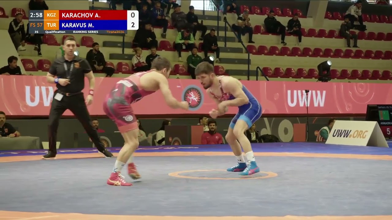 Abdymalik KARACHOV (KGZ) vs.  Muhammet KARAVUS (TUR) | RANKING SERIES 2026 | Qualification | FS 57Kg