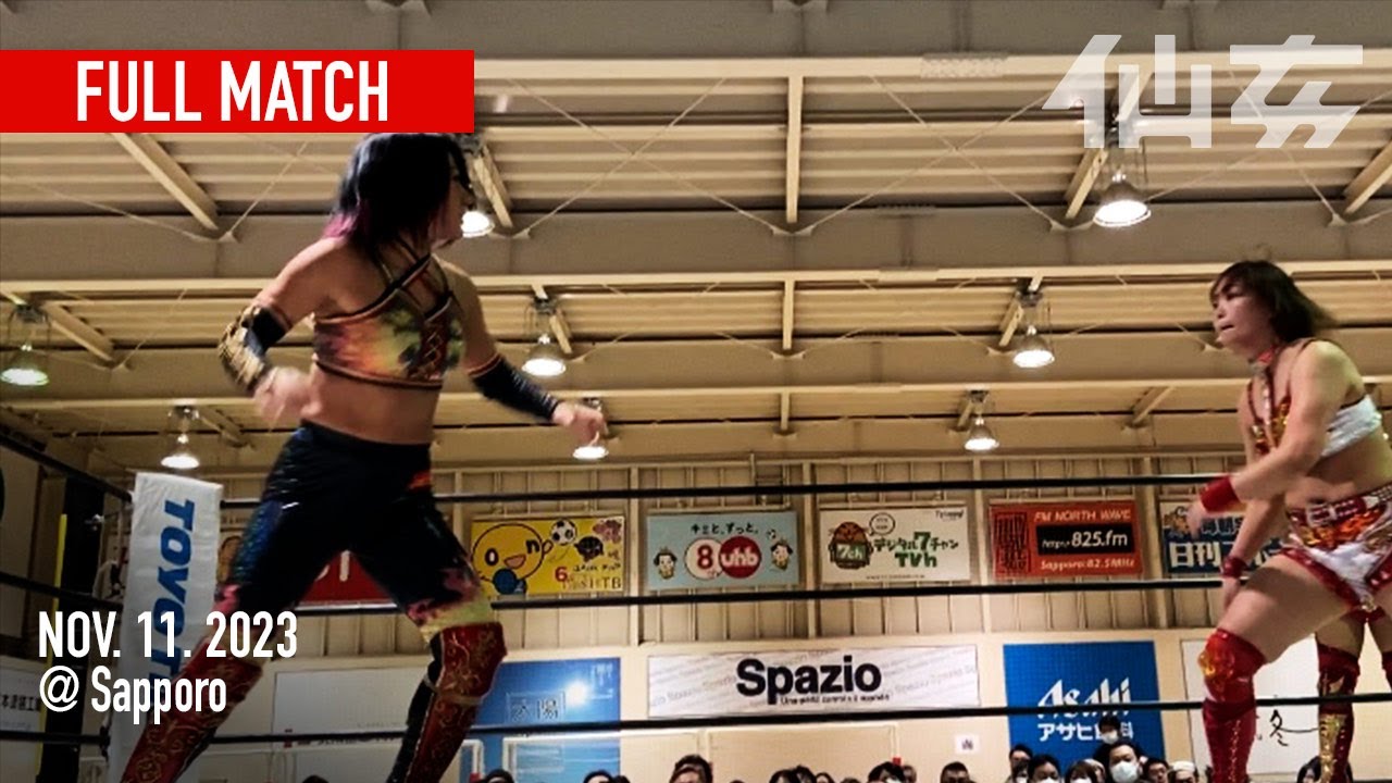 【女子プロレス】岩田美香&高瀬みゆきvs Sareee &ChiChi 2023年11月11日札幌 イーワンスタジアム background