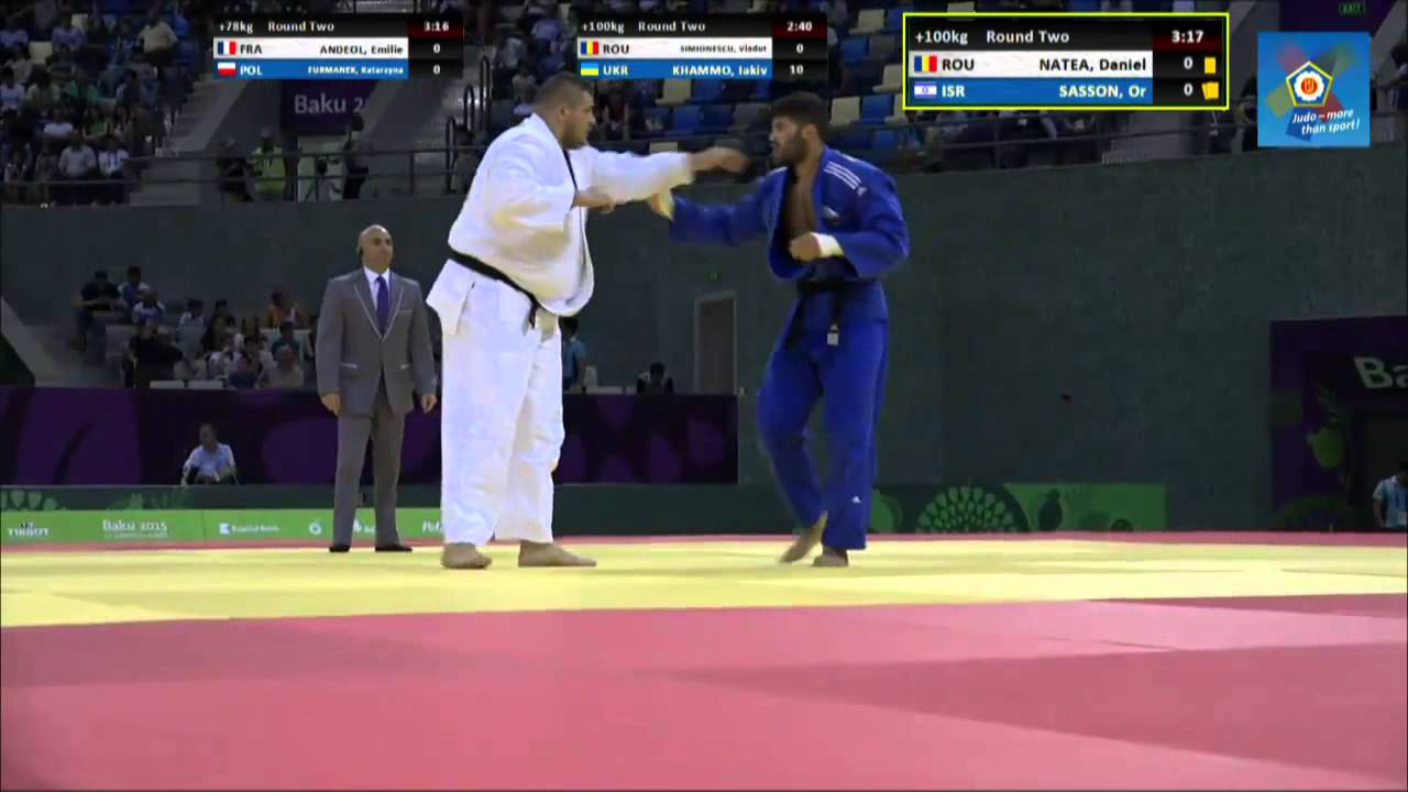 Or Sasson vs Daniel Natea European games Baku 2015 background