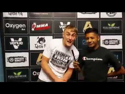 Professional “Crazy” Chris Price post fight interview at FCC:27 after another RD 1 Submission background