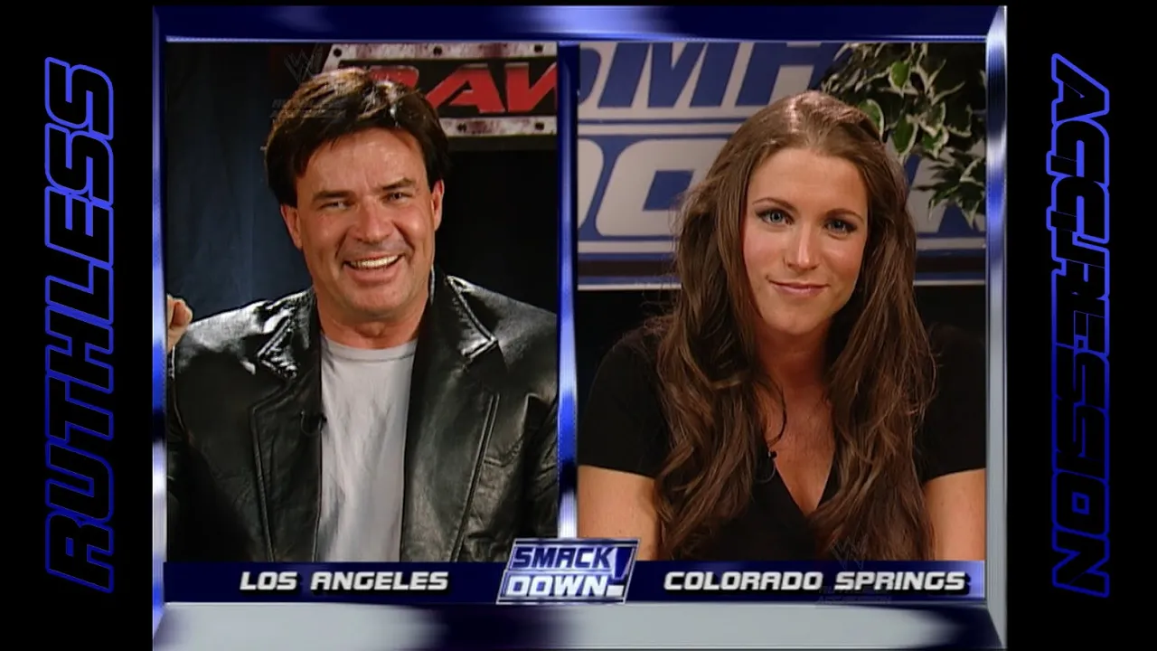 Stephanie McMahon and Eric Bischoff Satellite Conference | SmackDown! (2002) backdrop