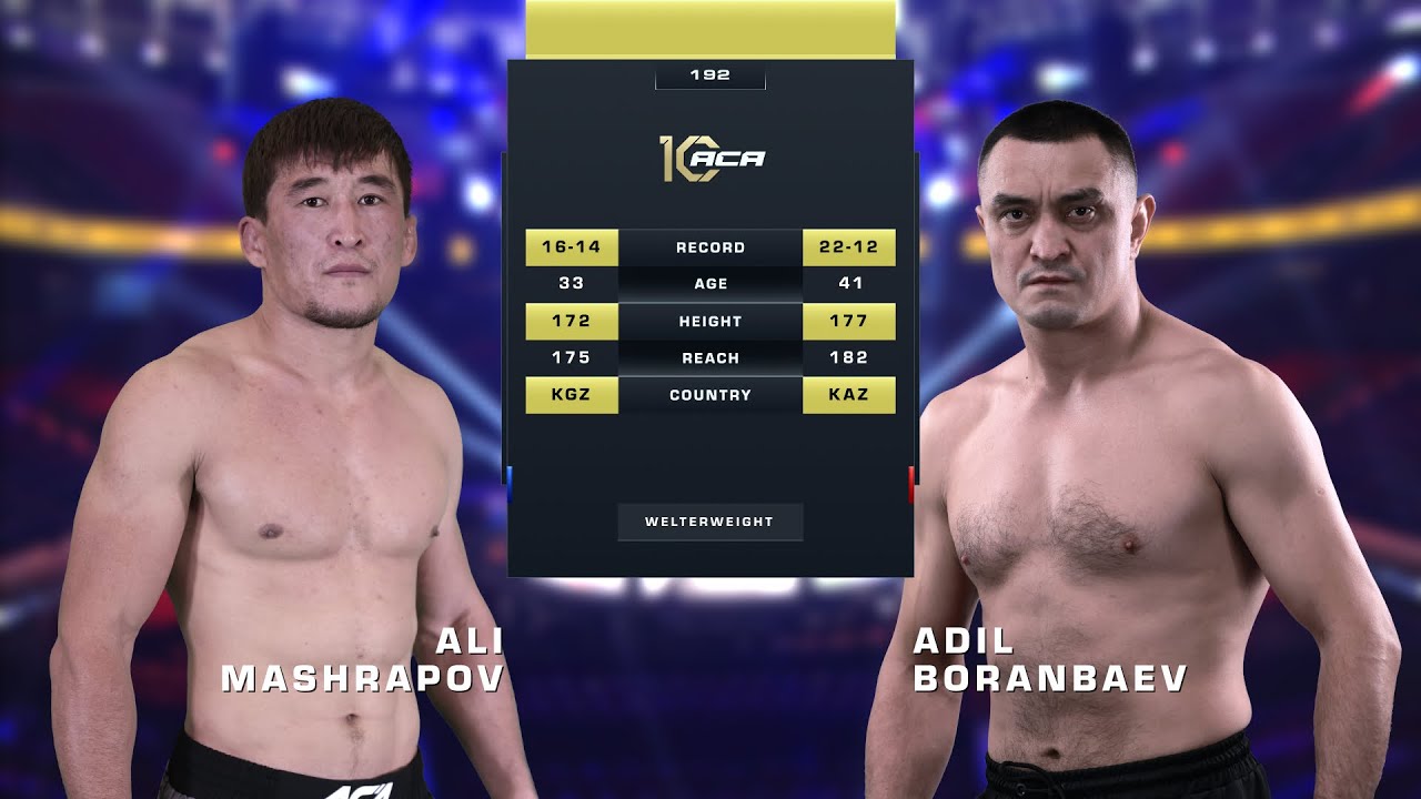 Али Машрапов vs. Адиль Боранбаев | Ali Mashrapov vs. Adil Boranbayev | ACA 192 background