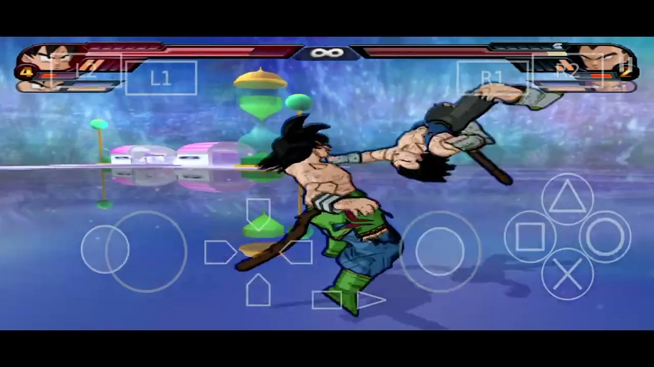 Dragon Ball Z Budokai Tenkaichi 3 Mod - Goku & Gohan vs Vegeta & Trunks | AetherSX2 background