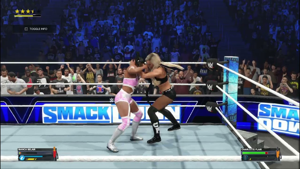 WWE Bianca Belair vs. Charlotte Flair background