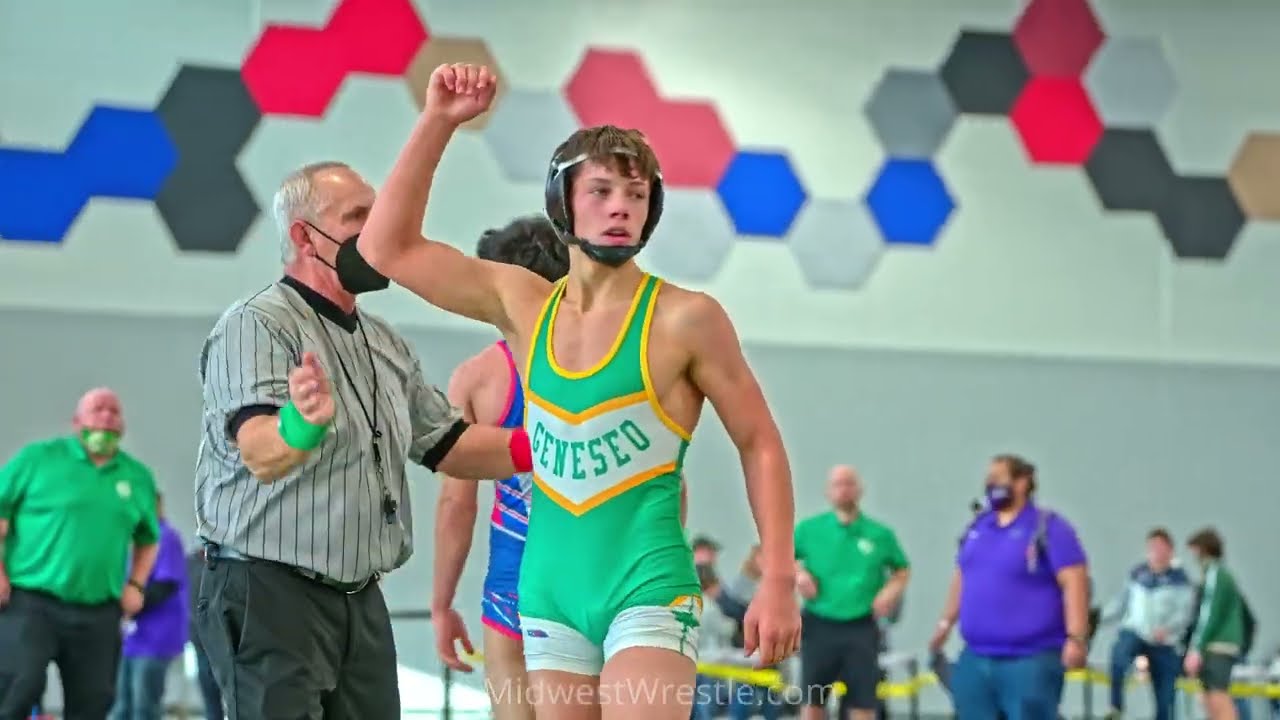 132 – Carson Raya {G} of Geneseo IL vs. Mukhammed Khurshidov {R} of West Aurora IL