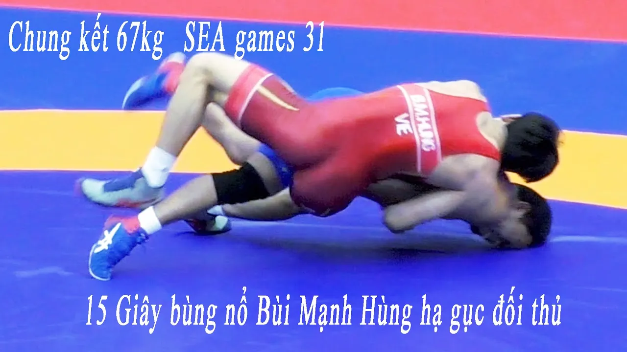 🤼♂️ Men Wrestling 'vat'Seagames 31 - (GR 67) (gold medal match) VIE - PHI - Bùi Mạnh Hùng. background