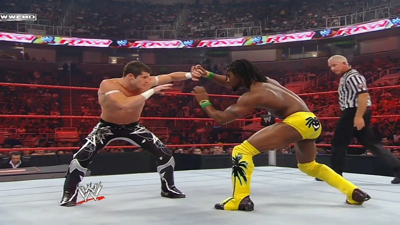 Evan Bourne✌🏻 vs. Kofy Kingston (Raw 06/7/2009) background