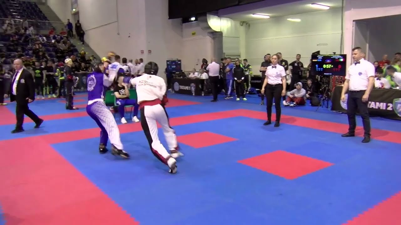 Dominik Meyer v Emanuele Anezakis Italian World Cup 2024 backdrop