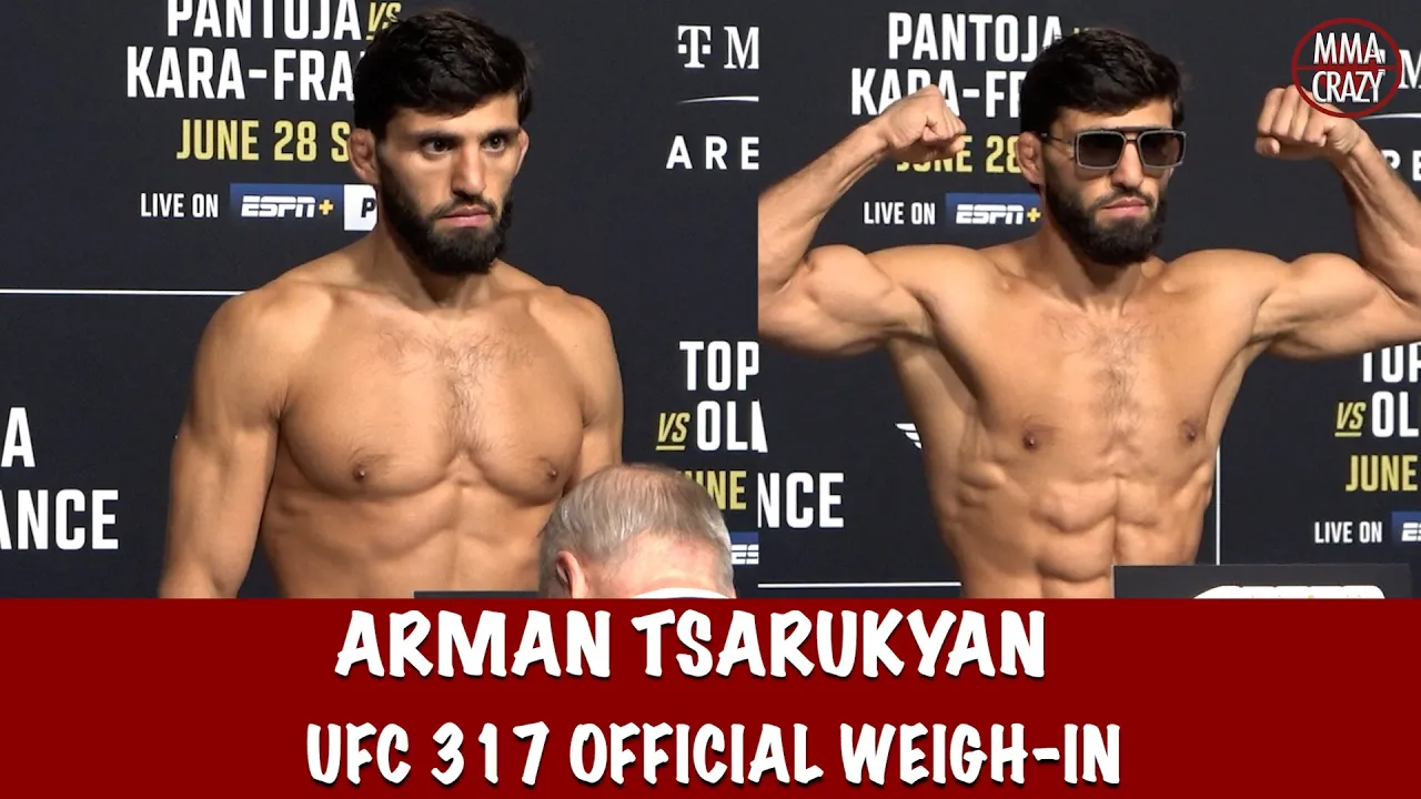 Arman Tsarukyan weighs in as BACKUP for UFC 317