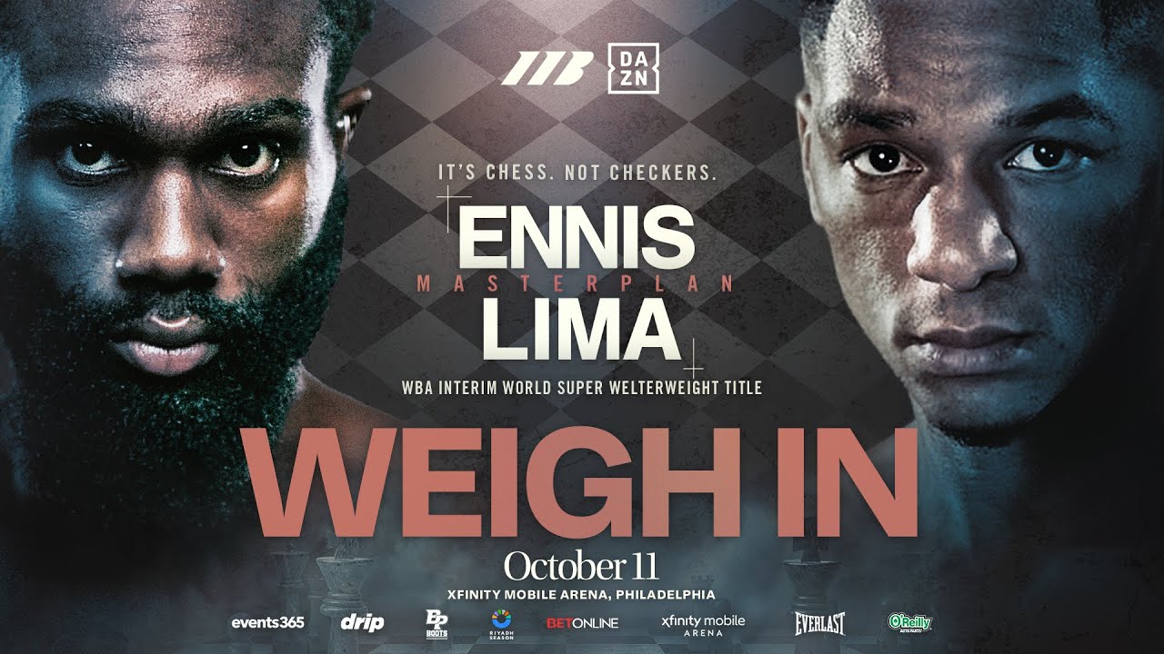Jaron 'Boots' Ennis Vs Uisma Lima Weigh In | Matchroom Boxing background