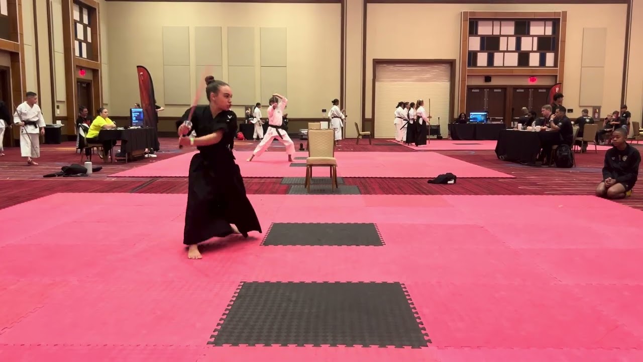 Amanda Duarte 12-13 Girls Traditional Weapons - AmeriKick Internationals 2025 background